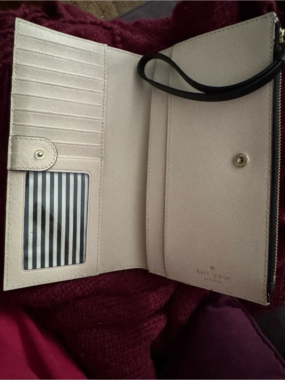 kate spade Black & Light Pink Colorblock Wristlet Wallet
